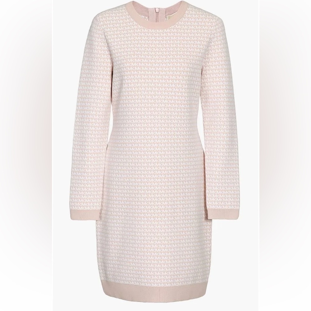 Michael Kors (powder blush)Long Sleeve Sweater Dress